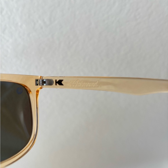 Knockaround Polarized Paso Robles Glossy Blonde Sunglasses with Blue Lenses - Picture 5 of 5